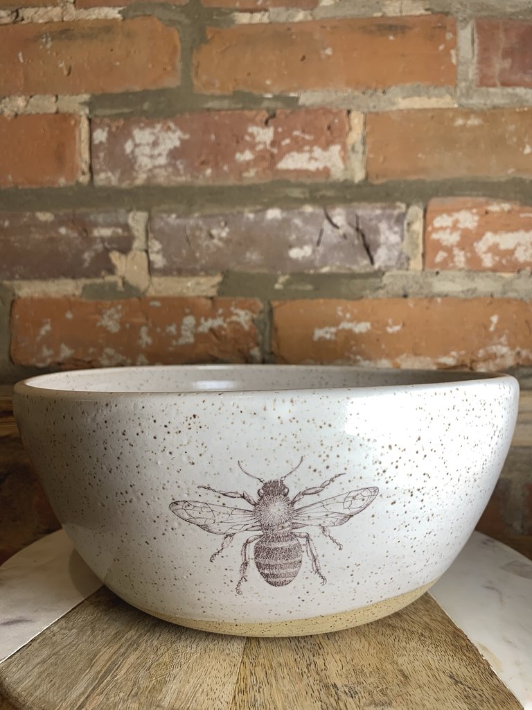 Blackbird Studios Large Hand Pottered Bowl - Bee Design