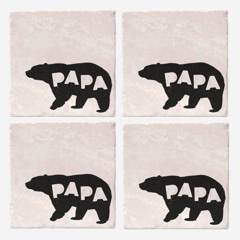 Versatile Coasters CA Papa Bear Coasters (Set of 4)