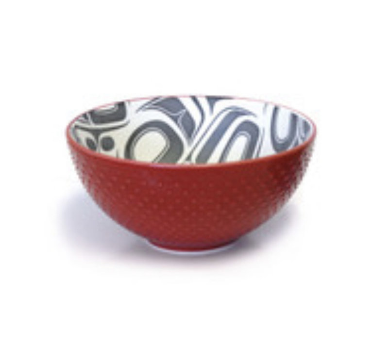 Native Northwest Porcelain Art Bowl