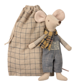 Maileg Winter Mouse, Father in Bag