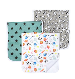 Copper Pearl 3-Pack Burp Cloths Varsity