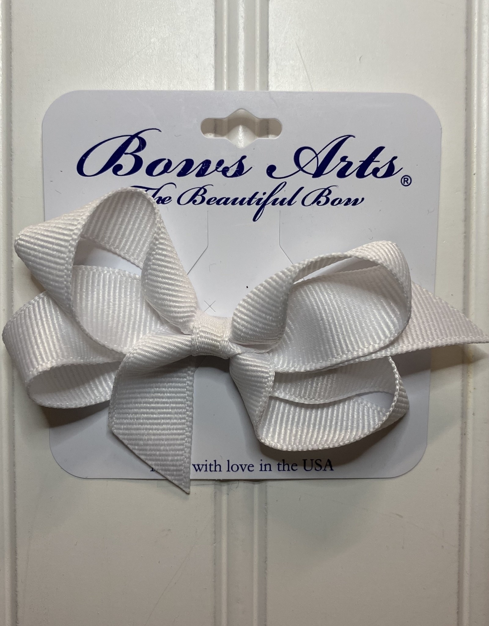 Bows Arts Toddler Classic Bow 3" - White