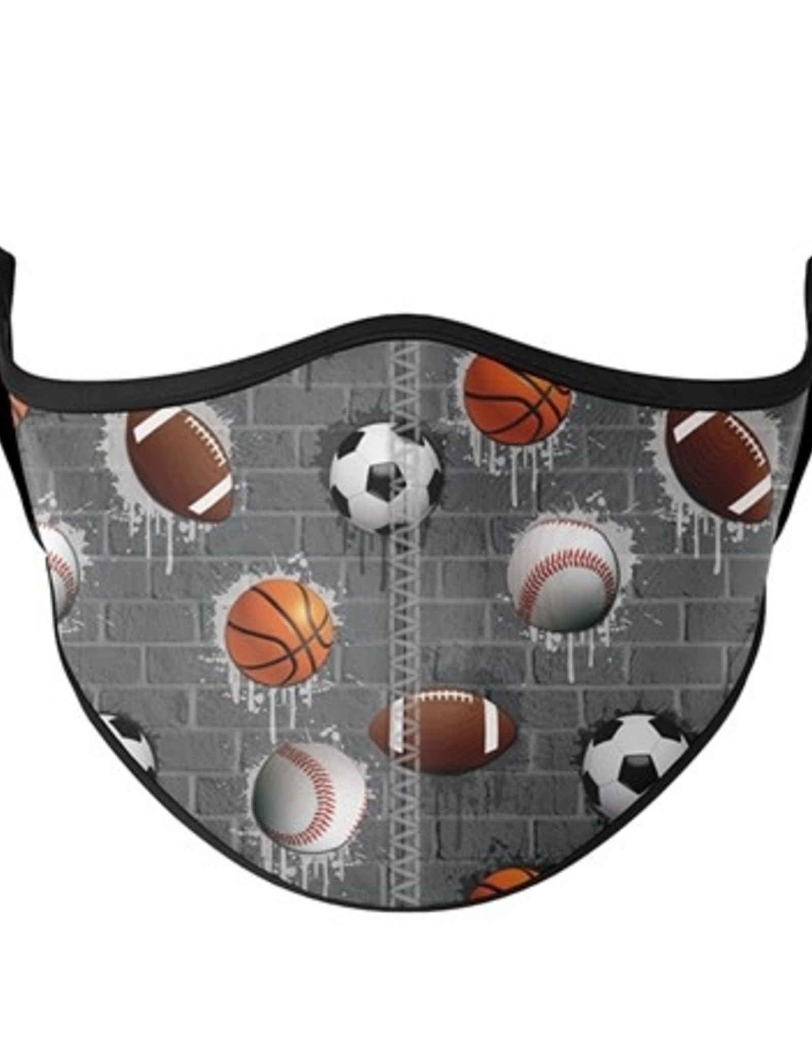 Top Trenz Fashion Face Mask, Large, Sports City