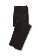 Tea Pointelle Leggings, Jet Black