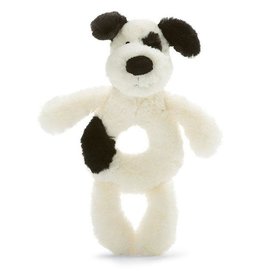 Jellycat Rattle Bashful Black & Cream Puppy Ring