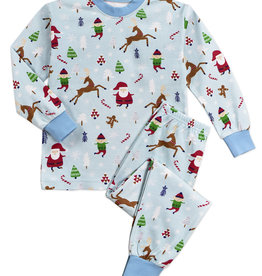 NWT Sara's Prints Boy's Football Pajama Set $36 Choose Size 