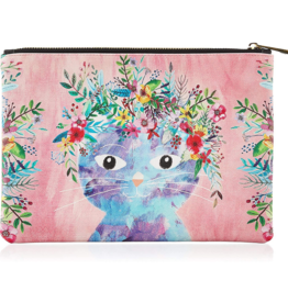 Studio Oh! Zippered Fancy Cat Pouch, Large
