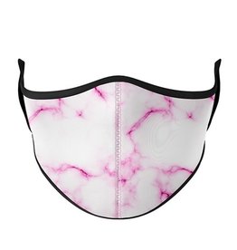 Top Trenz Fashion Face Mask, Large,  Pink Marble