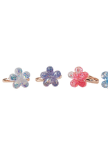 Shimmer Flower Ring Set, 5pcs