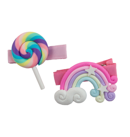 Great Pretenders Lollipop & Rainbow Hairclips