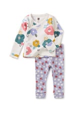 Tea Wrap Top Baby Outfit, Floral