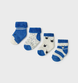 Mayoral 4 pc Sock Set - Light Blue/Cream