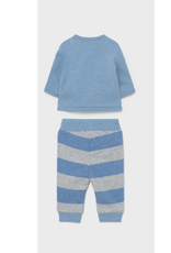 Mayoral Newborn Sweatshirt & Pants Set - Bue/Grey