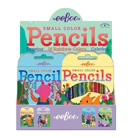 eeBoo 12 Pack of Small Color Pencils, Assorted Animal Designs