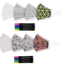 Andy & Evan 4 Pack of Masks -Color Your Own - Ages 8+