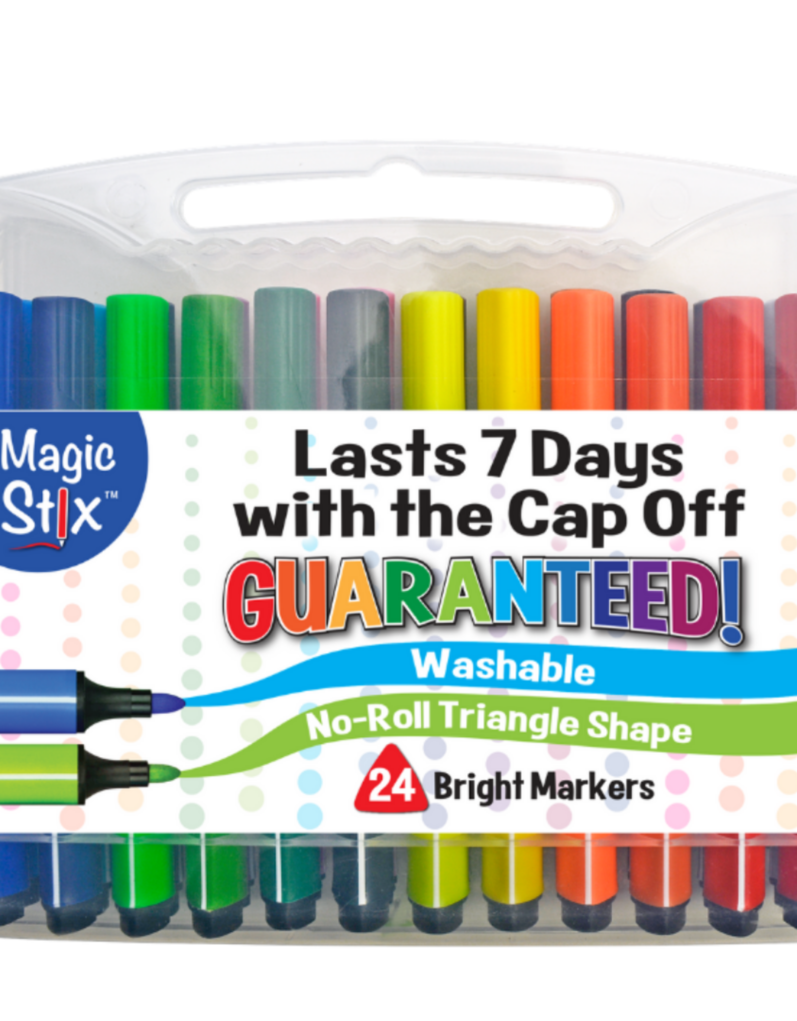 Magic Stix Triangular Marker 24 Color Set in Plastic Case