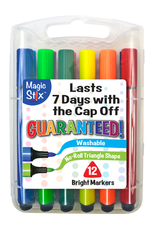 SALE- Magic Stix Triangular Marker 12 Color Set in Plastic Case