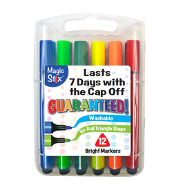 SALE- Magic Stix Triangular Marker 12 Color Set in Plastic Case