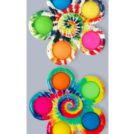 Rainbow Tie Dye Pop Fidget Spinner, Assorted Colors