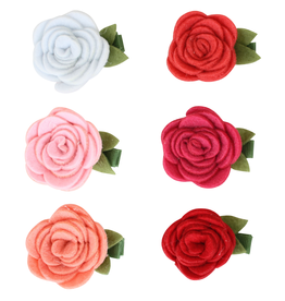 Bows Arts Felt Rose Grippie Clippie