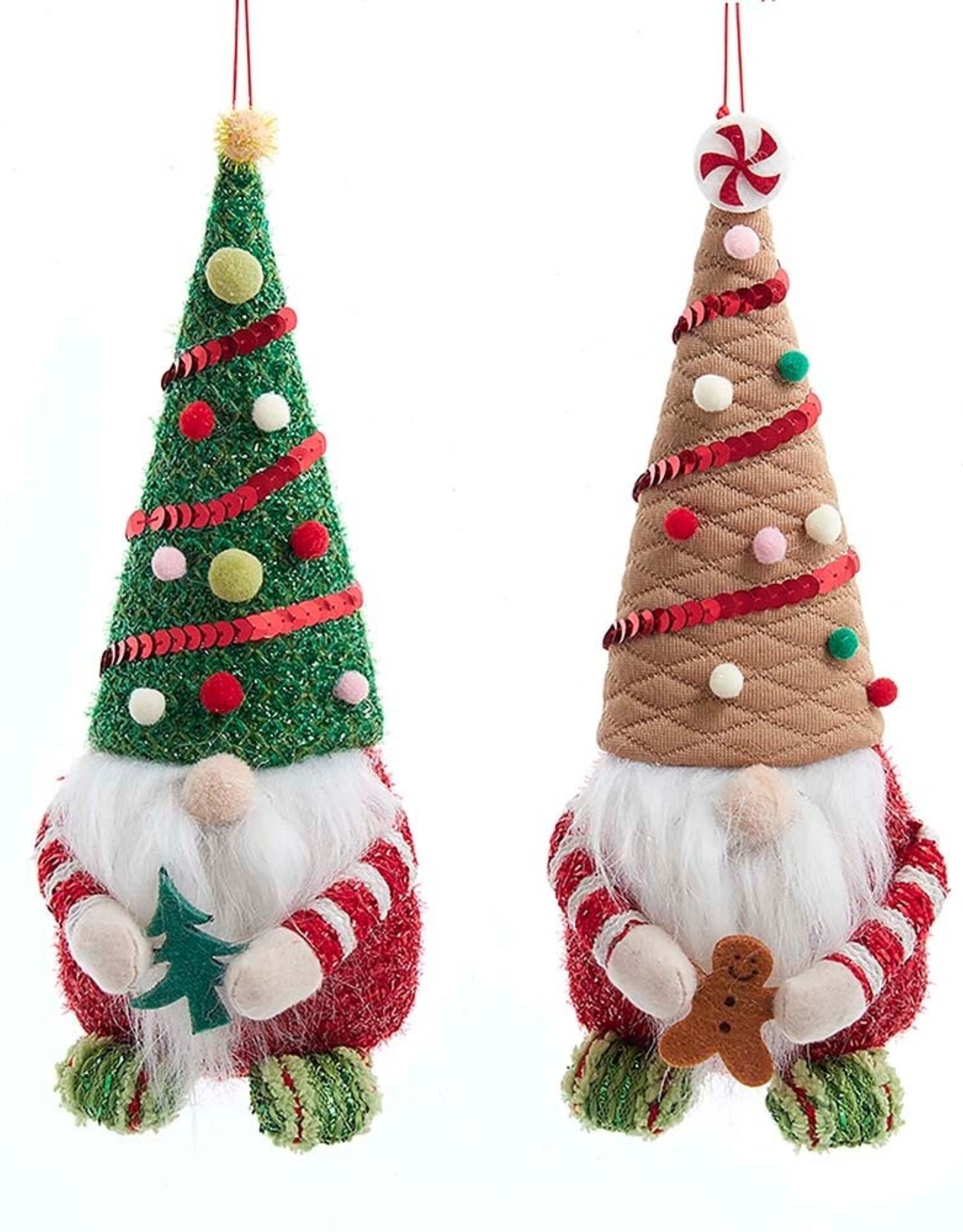 Fabric Elf Ornament, 8", Assorted