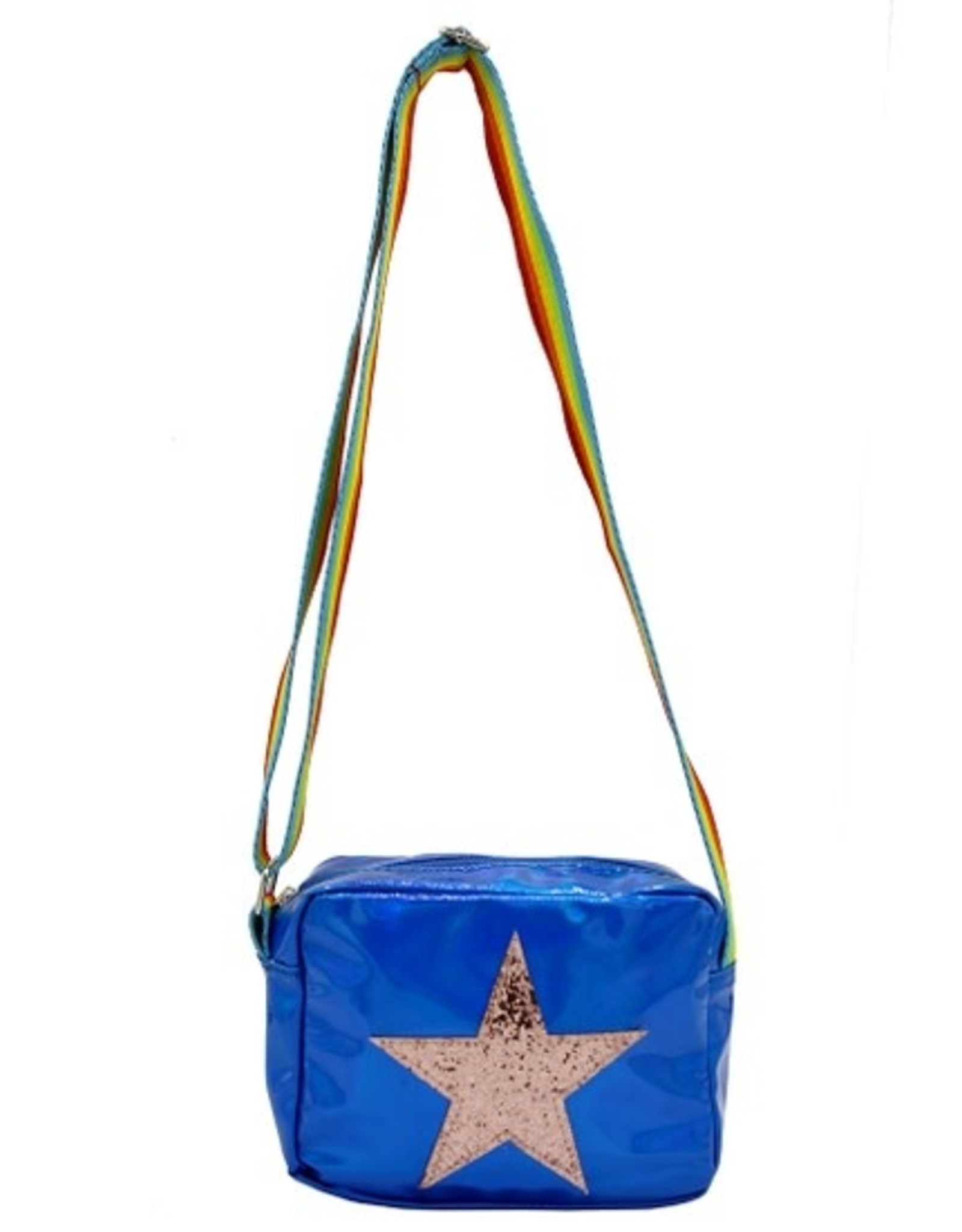 Star Purse with Rainbow Straps - Blue