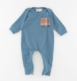 Thimble Collection Zipper Romper in Tide