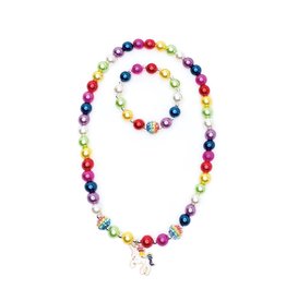 Great Pretenders Gumball Rainbow Necklace & Bracelet Set