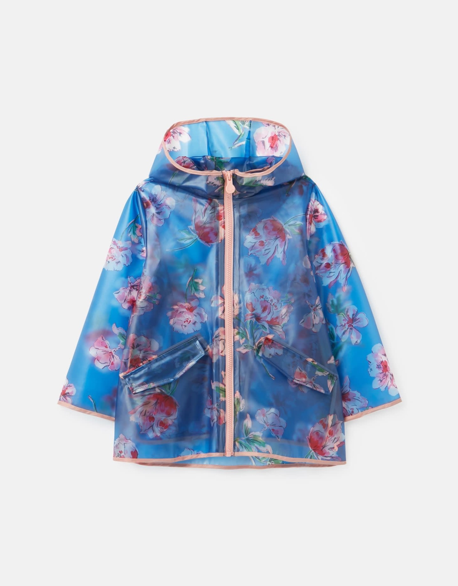 Joules Raindance Clear Raincoat - Blue 
