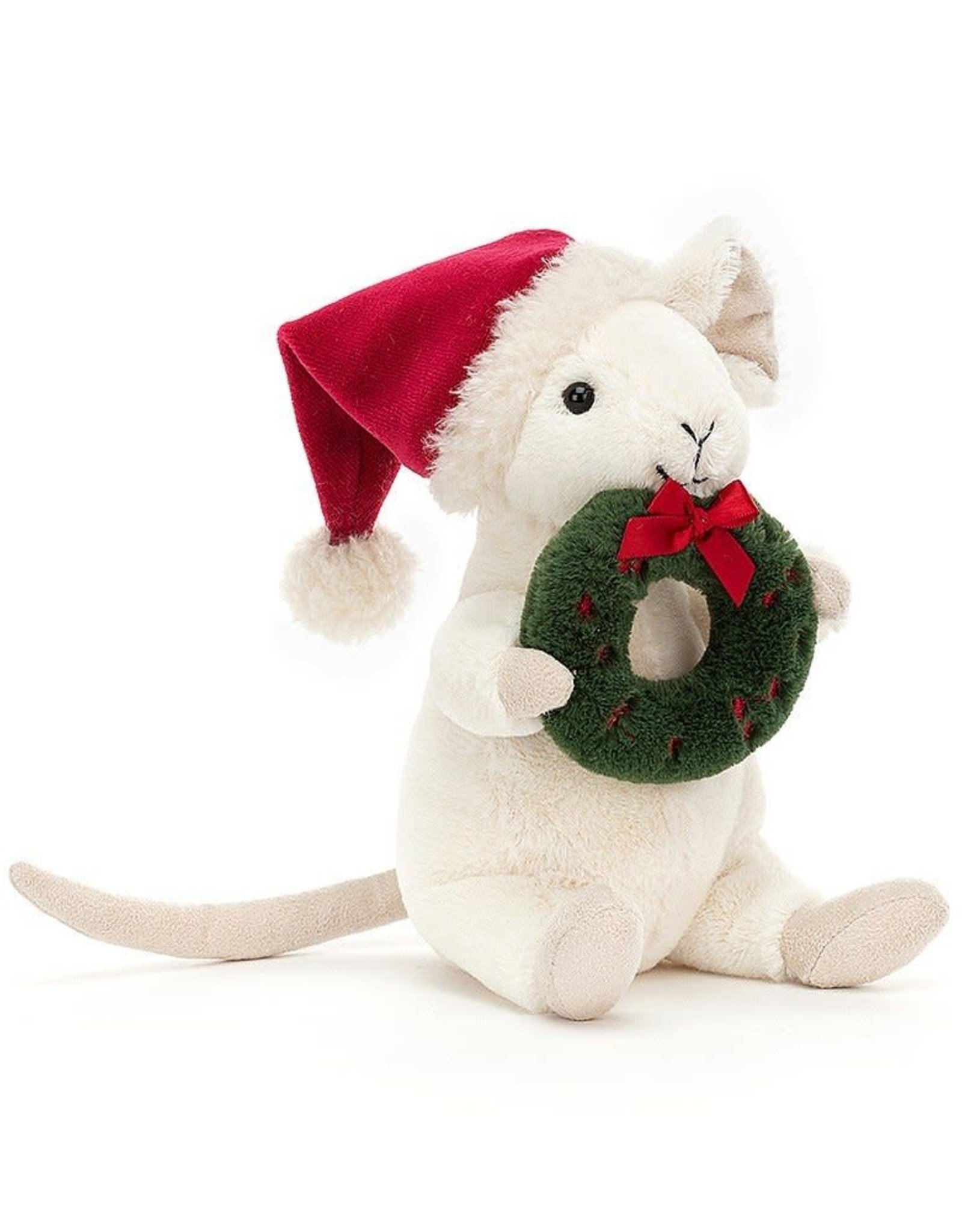 Jellycat Merry Mouse with Wreath