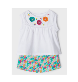 Mayoral Mini- Embroidered Shorts Set