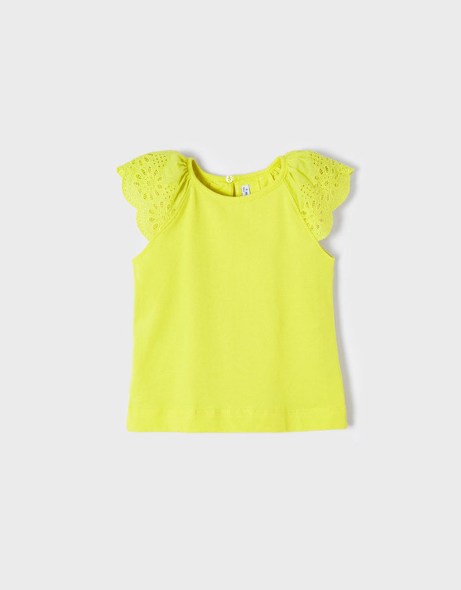 Mayoral Mini - Yellow Embroidered Sleeve shirt