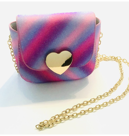 Rainbow Chain Purse, Pink