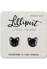 Kitty Cat (Black)  Earrings