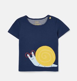 Joules T-Shirt, Navy Snail Applique