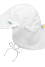 Green Sprouts White Flap Sun Hat