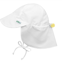 Green Sprouts White Flap Sun Hat