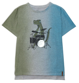Deux Par Deux Rocking Dino, Green Blue Gradient