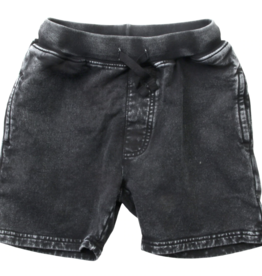 Wes and Willy Faded Black Fleece Shorts