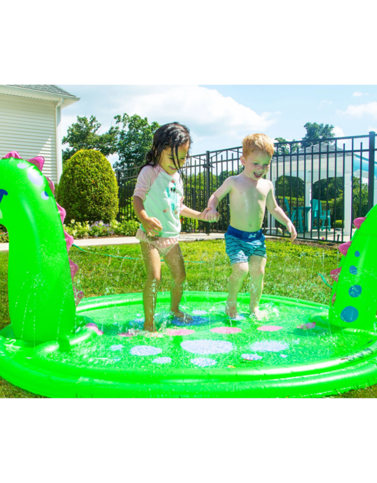 Dinosaur Inflatable Splashy Sprinkler w/ Splash Mat