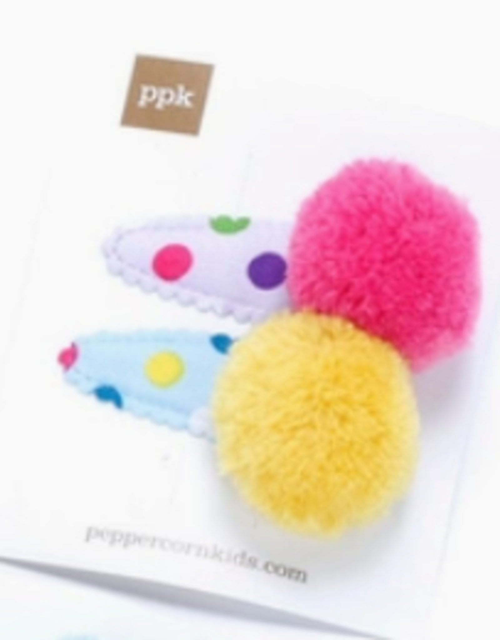 Peppercorn Kids Ice Cream Cone Hair Clip 2 Set - Pink/Yellow
