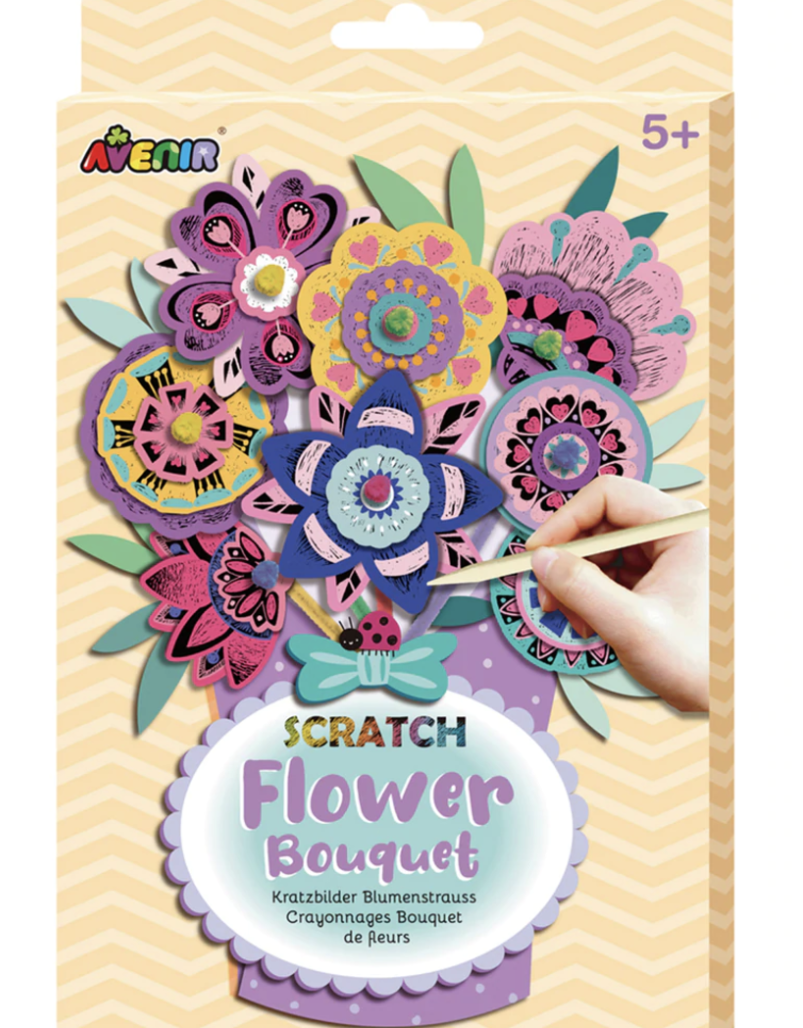 Scratch Art Flower Bouquet