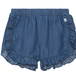 Deux Par Deux Shorts W/ Frill - Navy Denim