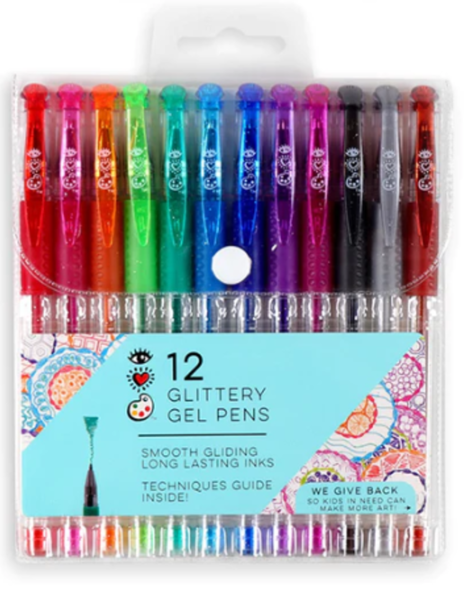 Bright Stripes 12 Glitter Gel Pens
