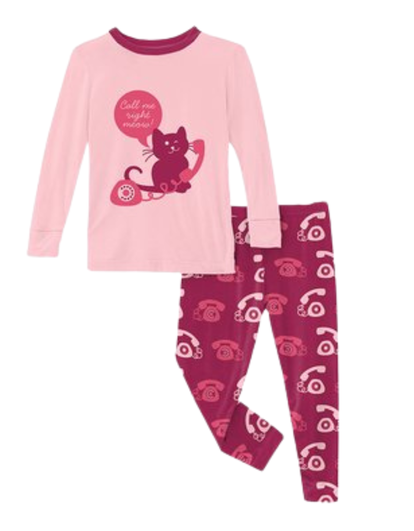 Kickee LS Graphic Tee Pajama Set