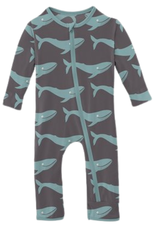 Kickee Print Coverall with Zipper