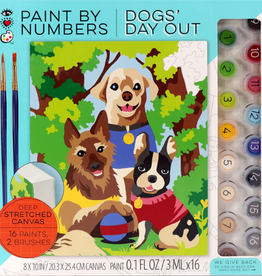 Bright Stripes Paint By Number Dog's Day Out