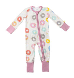 Angel Dear 2-Way Ruffle Zipper Romper, Donuts