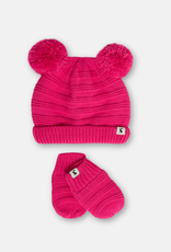 Joules Pom Hat and Mitten Set