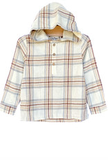 City Mouse Flannel Hoodie - Light Taupe